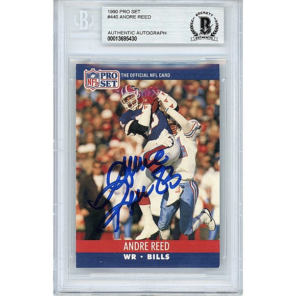 Andre Reed Signed Buffalo Bills 1990 Pro Set Football Card Beckett BAS Autograph - Picture 1 of 5